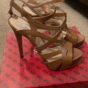 Guess Brown Leather Heels